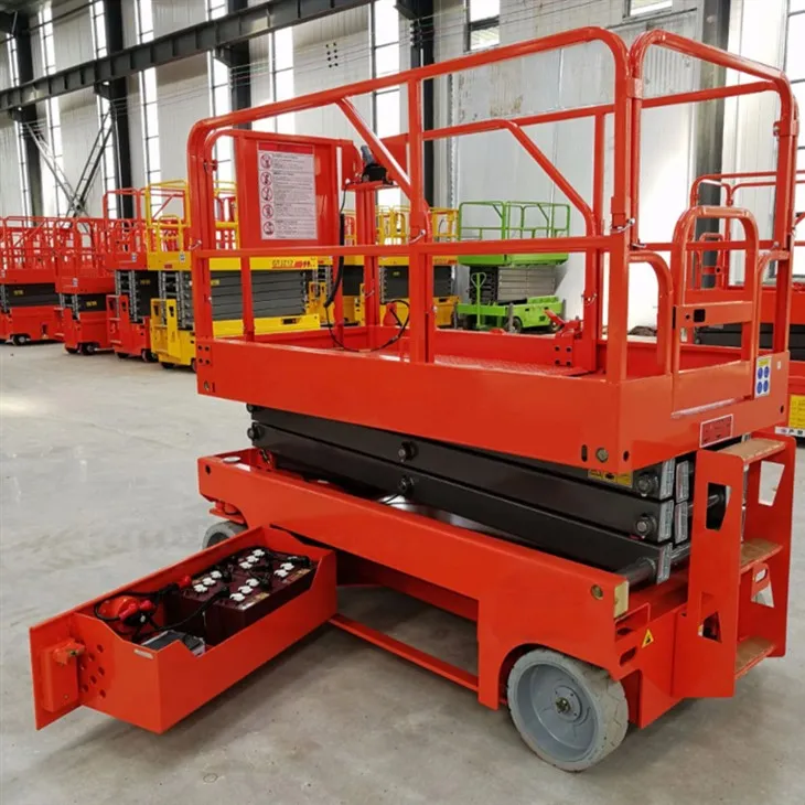 6 میٹر خود سے چلنے والی الیکٹرک کینچی لفٹیں۔