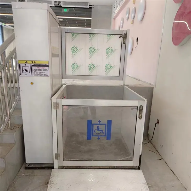 وہیل چیئر کے لئے عمودی پلیٹ فارم لفٹیں